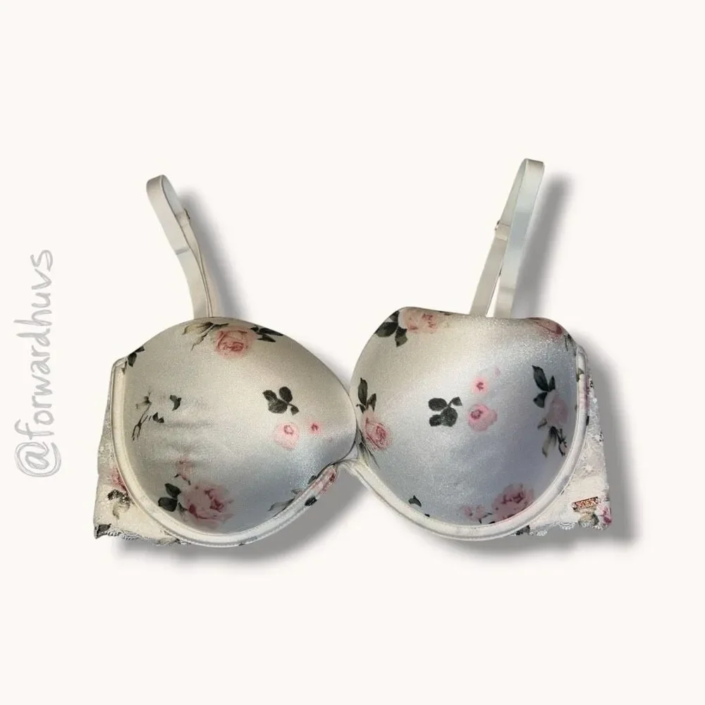 Victoria’s Secret PINK Plunge Push‑Up Multi‑Way Bra – Size 34D